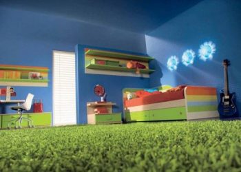 Quarto com grama sintética: benefícios e dicas