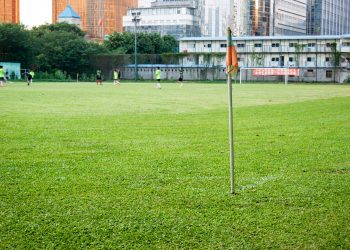 limpar a grama sintética da quadra