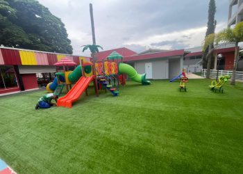 playgrounds com grama sintética